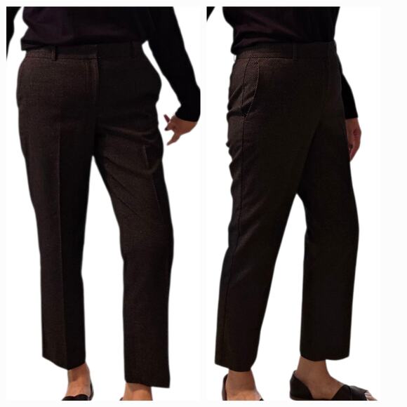 Ann Taylor Trousers Pants Textured, Tapered Leg, Ankle Length, sz 10 - Picture 2 of 11